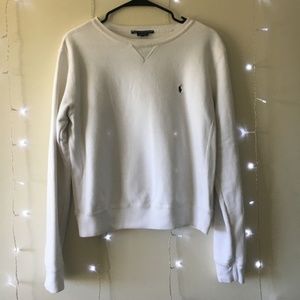 white polo sweater